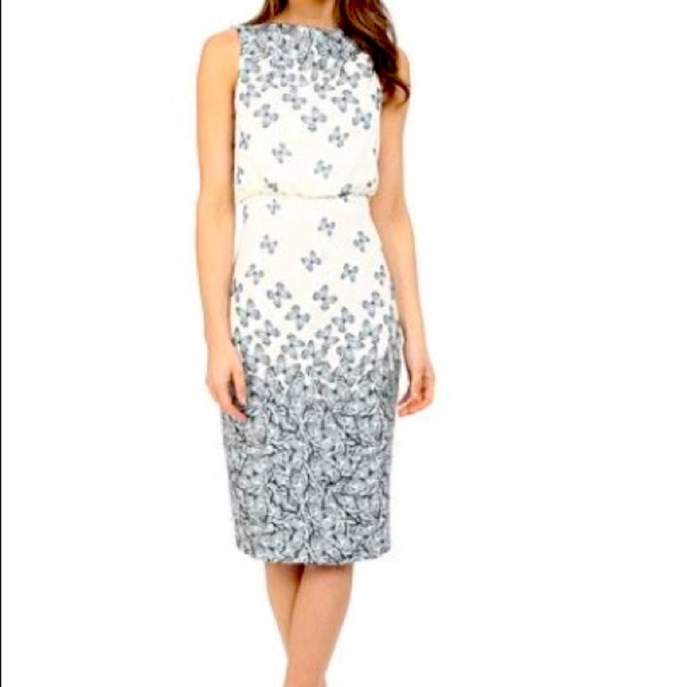 Badgley Mischka butterfly print dress
